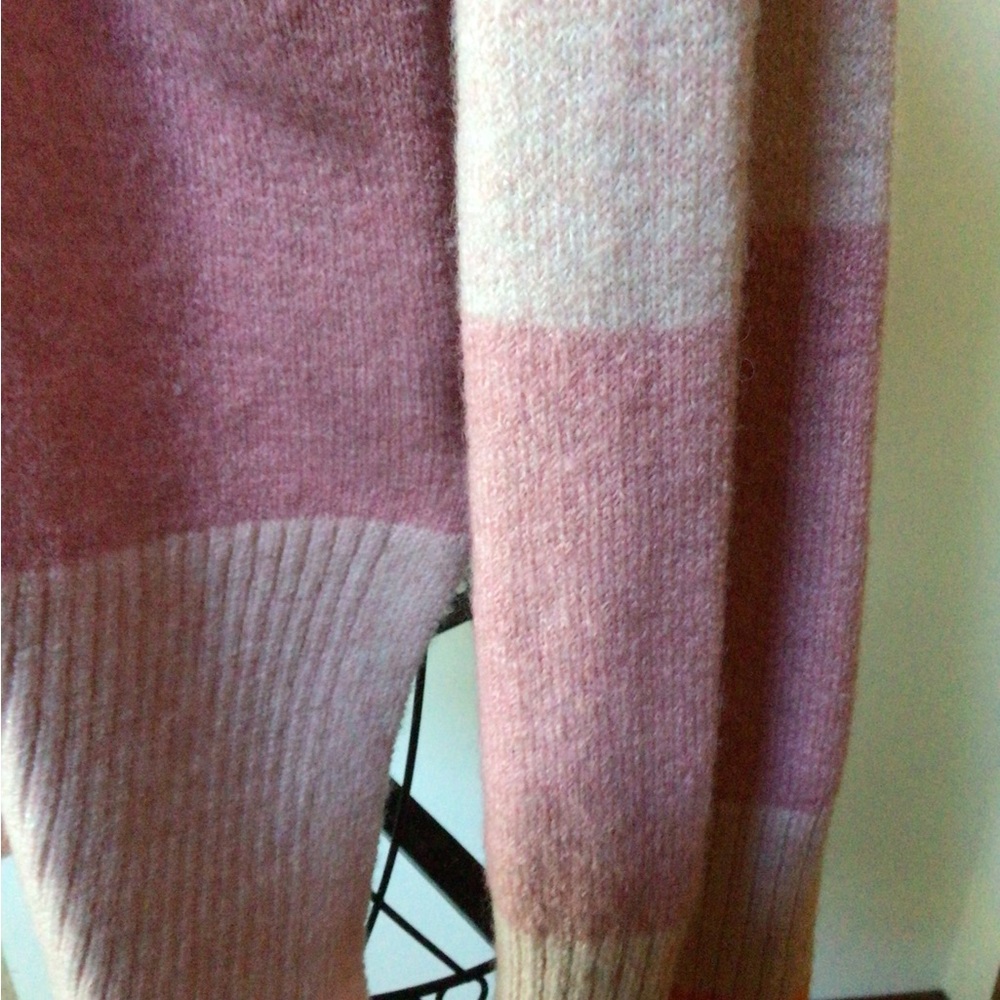 J.Crew Striped turtleneck sweater in Supersoft yarn - pink, medium - Picture 7 of 9